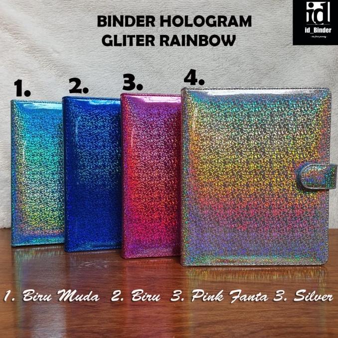 

Binder Hologram Gliter Rainbow A5 Dan B5 Terlaris