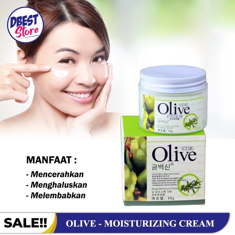 DBEST - [ COD ]  OLIVE CO.E Deep Mouisture Cream / Krim Siang Malam Pelembab Kulit Terbuat Dari Minyak Zaitun