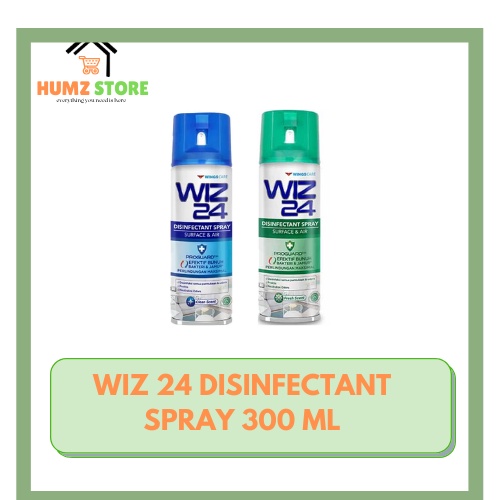 WIZ 24 DISINFECTANT AEROSOL 300 ML ANTI BAKTERI KUMAN JAMUR WIZ 24