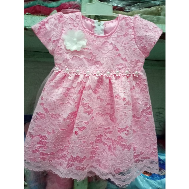 GAUN BROKAT CORD BABY GLITTER MUTIARA