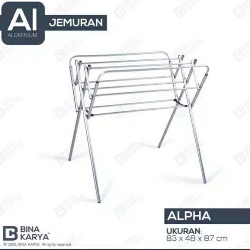 JEMURAN HANDUK ALUMINIUM LIPAT TIPE ALPHA