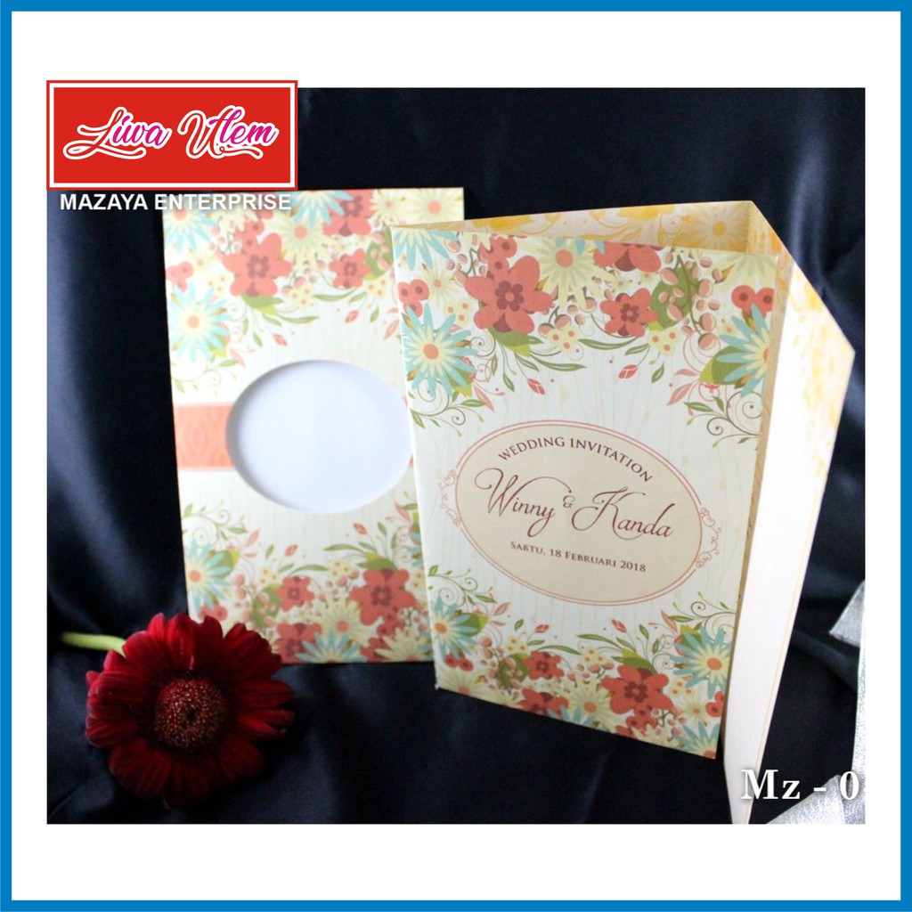 

Undangan Amplop bunga merah Keren dan elegan