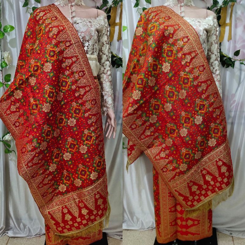 SONGKET TENUN MESIN MOTIF CANTIK MANIS REBUNG LIMAR ATBM