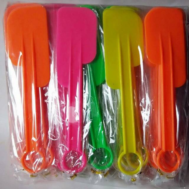 READY SOLET PENGOLES PLASTIK SPATULA KEMASAN PLASTIK PERLENGKAPAN DAPUR SODET WARNA SOUVERNIR MURAH