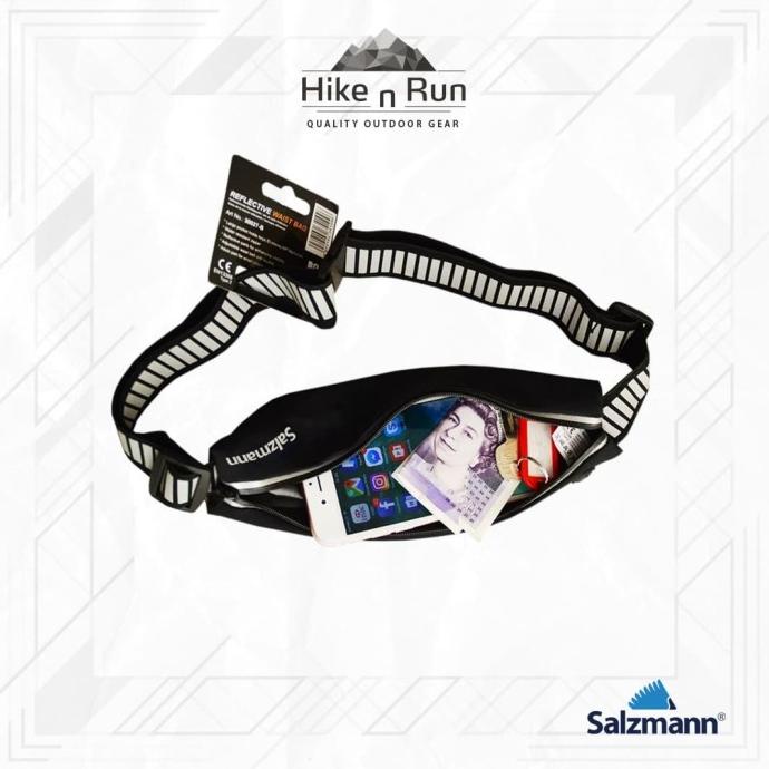 Salzmann Reflective Waist Bag / Tas Pinggang Lari (Black) Running