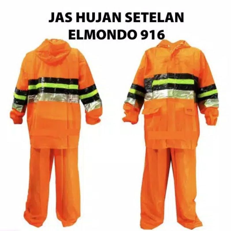 Jas Hujan Proyek Elmondo 916 Flash / Jas Hujan Jumbo Orange Dishub LLAJ Police Polisi Laris Terlaris