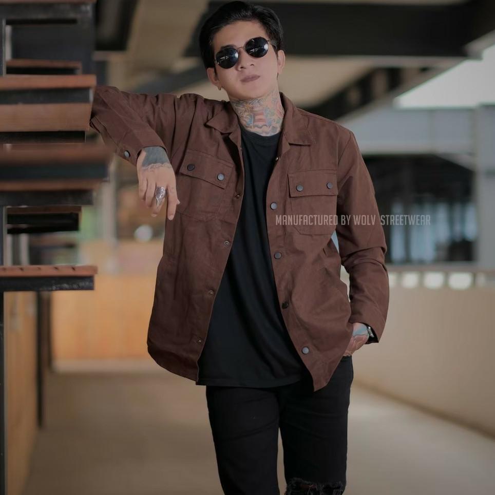 Jaket Trucker Pria Wolv Canvas - Semi Parka Original Wolv - Jaket Trucker Pria 8I8