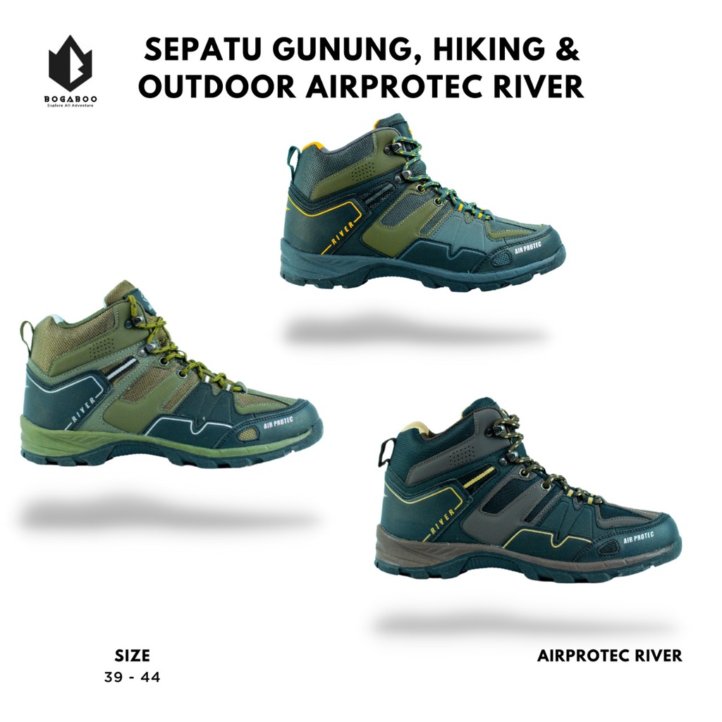 Sepatu Gunung Hiking Air Protec RIVER Waterproof - Sepatu Hiking - Sepatu Outdoor - Sepatu Naik Gunung Pria Wanita