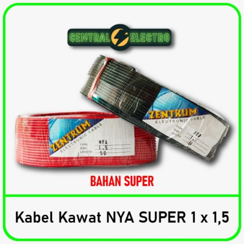 Kabel Listrik Kawat NYA Super 1 x 1.5 (40 Meter)