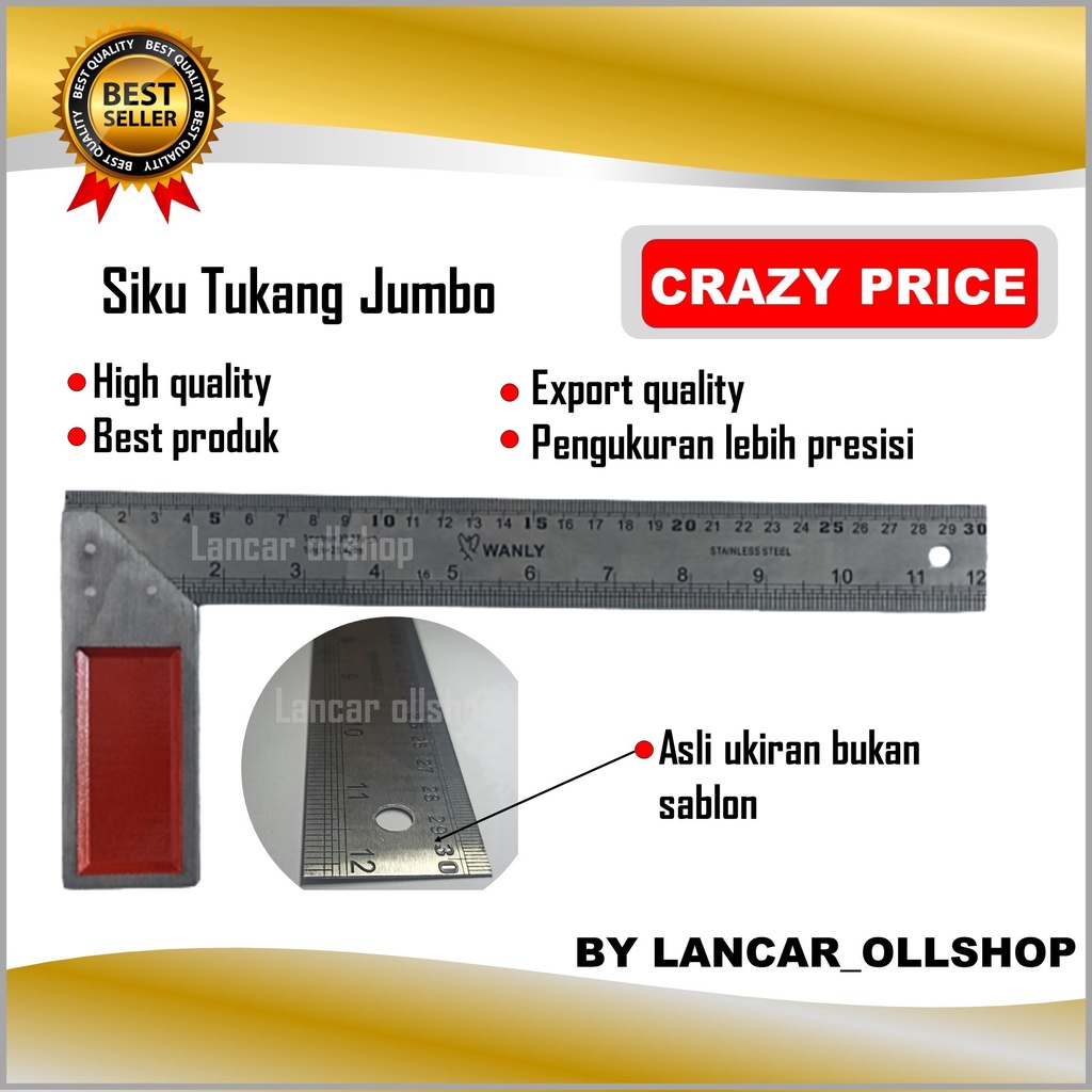 

Siku Tukang Jumbo / Penggaris Siku
