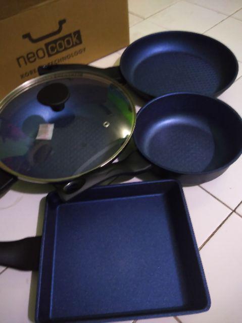 Neocook Frying Pan Set Of 5 / Megastone Pan / Panci Keramik