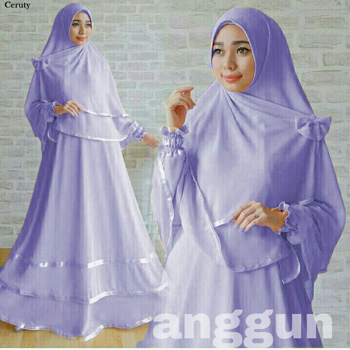 Fashion Muslim Terbaru K - Anggun Syari Coksu - Lavender - Benhur - Tosca - Pink Dw|Gamis