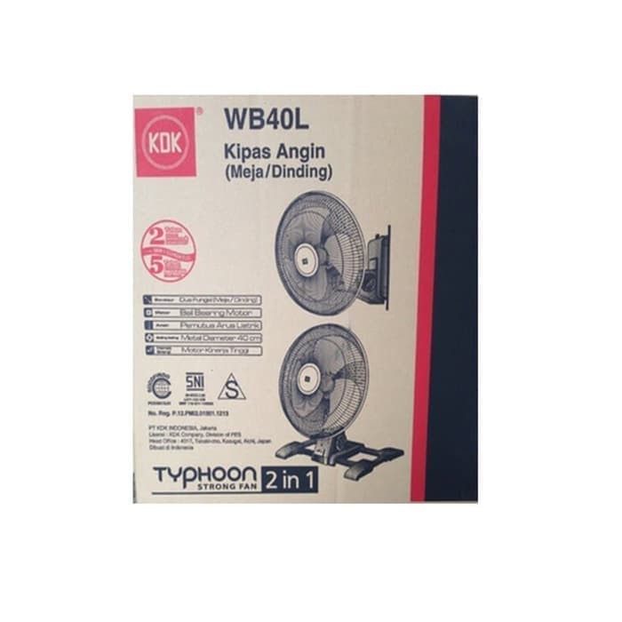 KDK WB40L Kipas Angin Besi Meja + Dinding / Tembok ( khusus EXPEDISI )