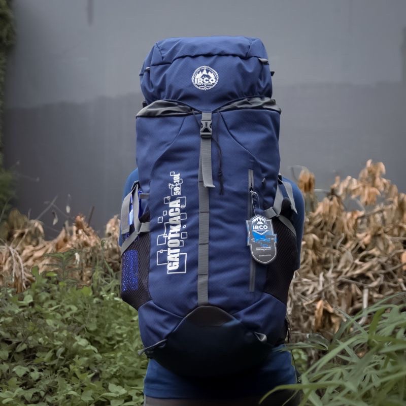 Tas Ransel Carrier Gunung Hiking Outdoor 50 Liter Irco Gatotkaca Biru Navy