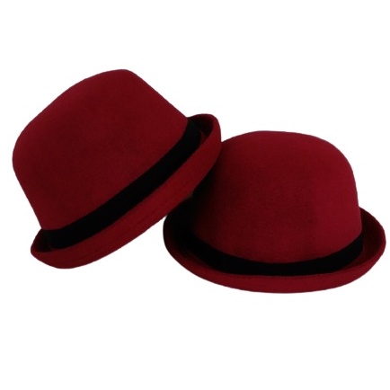 Topi Caplin Bowler fedora Anak Laki laki Perempuan chaplin hat polos