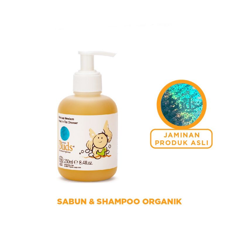 Buds Cherished Organics Precious Newbron Head to Toe Cleanser - Sabun Shampoo 2in1 250ml