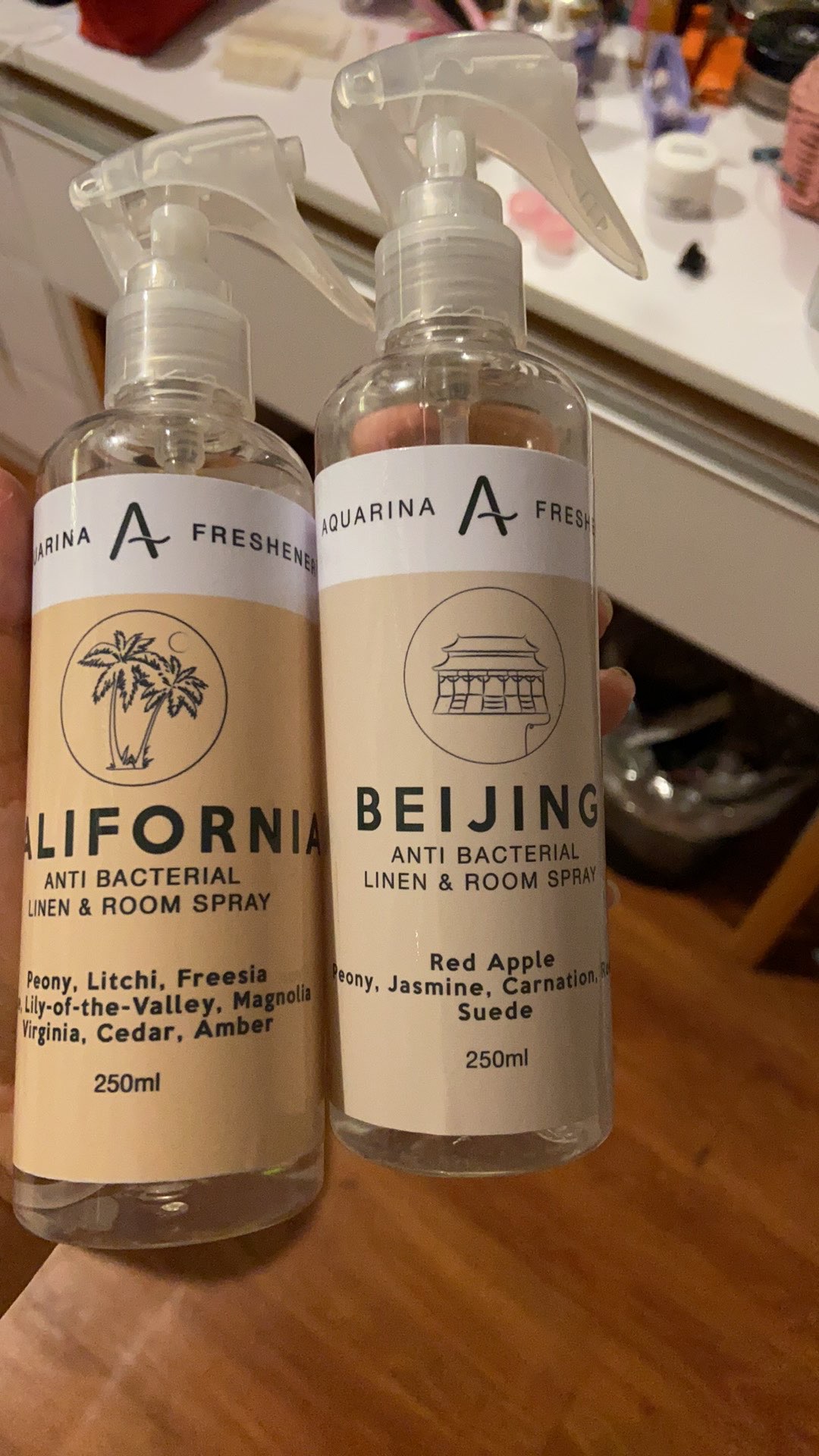 Aquarina Linen Spray Room Fabric Freshener Anti Bacterial Premium Pewangi Pakaian Parfum Ruangan