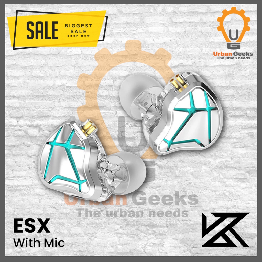 Earphone with Mic KZ ESX 10th anniversary BassHead