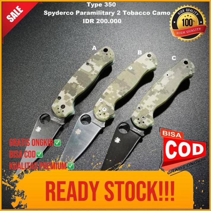 pisau outdoor spyderco paramilitary 2 camo