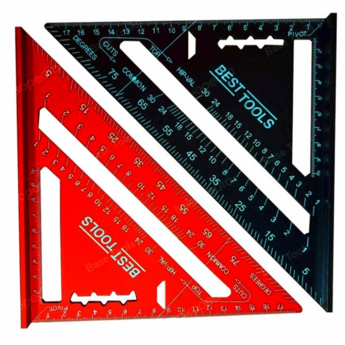 

Gaya Penggaris Siku Segitiga Tukang 7 Inch Speed Square Woodworking 7" 7 " Gilaa!!!