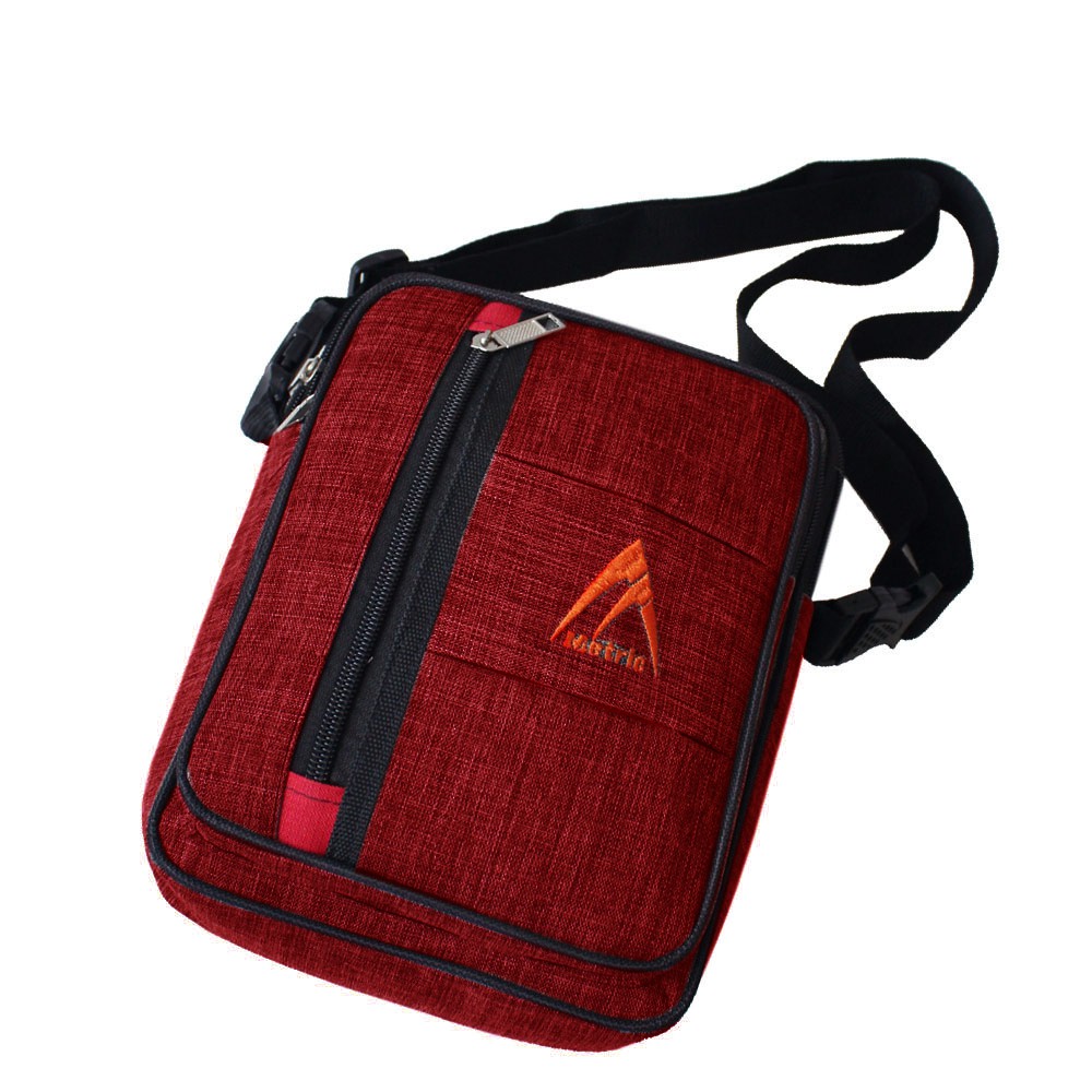 SHOPEE 6.6 SUPER SALE!! Tas Slempang Sporty Fashion Pria Selempang Metric Slingbag Gadget Smartphone - Red