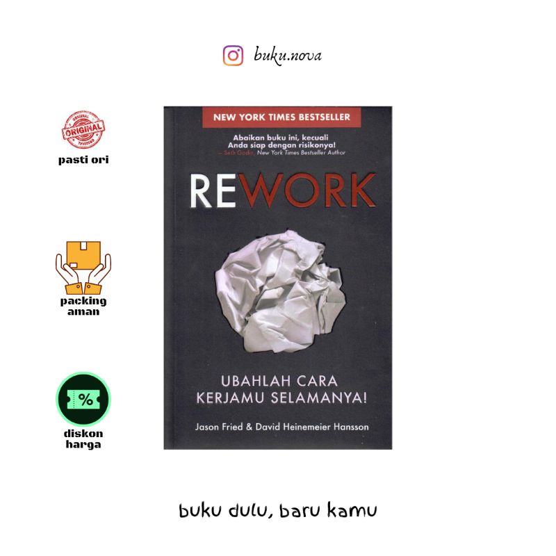 Buku Rework : Ubahlah Cara Kerjamu Selamanya