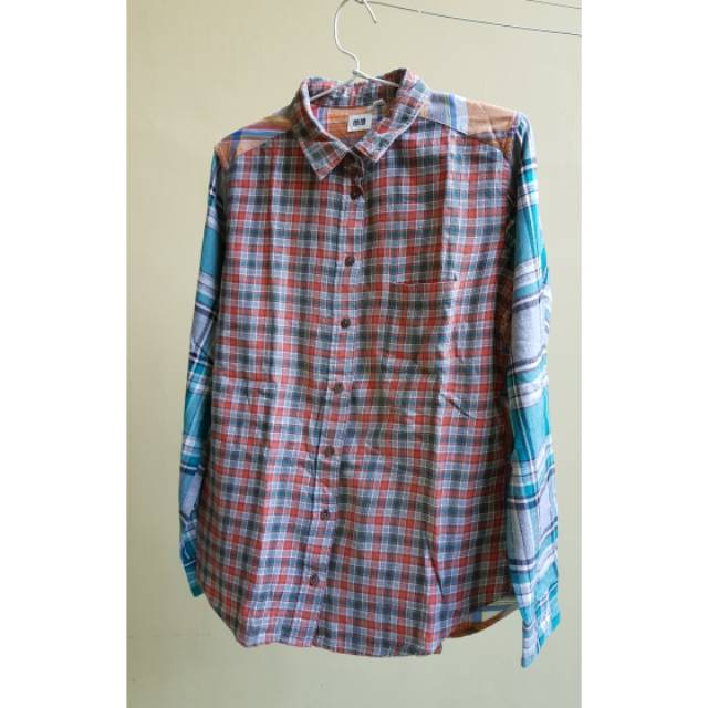 MULTICOLOR FLANNEL SHIRT UNIQLO [2ND-PRELOVED-BEKAS]