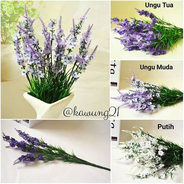 AF18 Bunga Lavender Rumput Artificial Tanaman Hias Plastik Tiruan Dekorasi Rumah