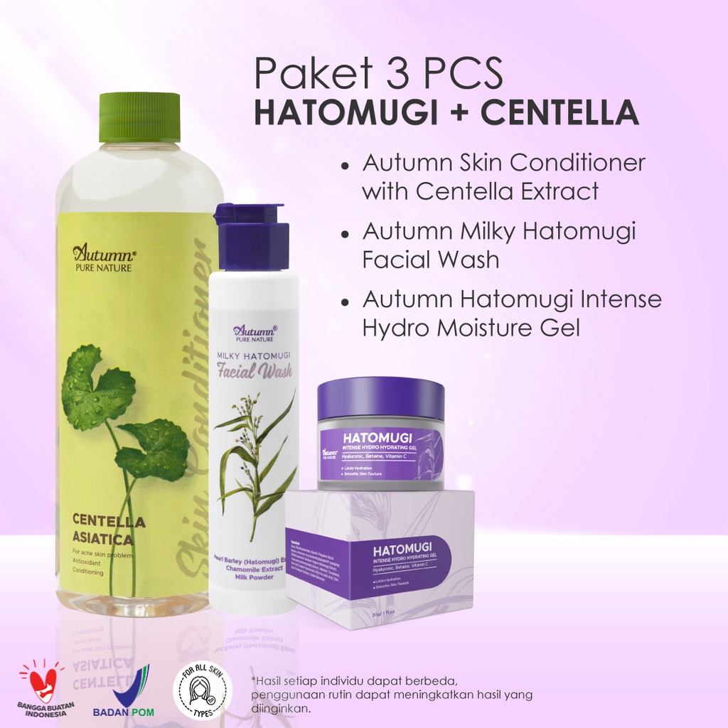 Autumn Paket 3 Hatomugi + Centella (Mhfw + Ascc 500ml + Ahg)