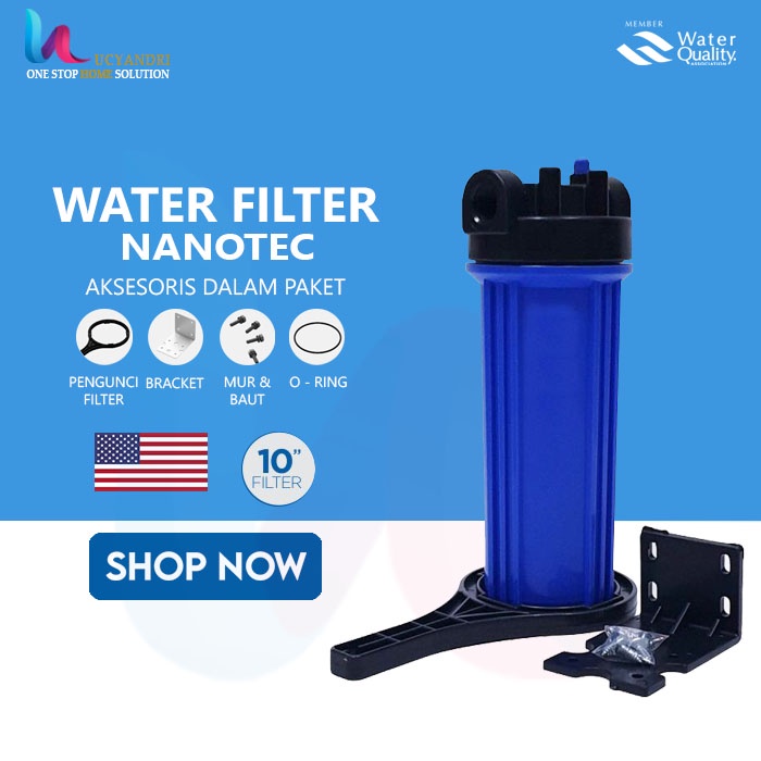 Housing Filter Nanotech Biru Ukuran 10 inch untuk filter Air