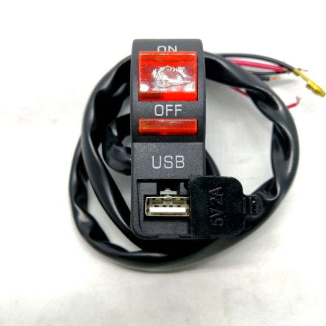 Sakalar On Off Lampu Motor Charger Motor Universal Fino Scoopy Jupiter MX Beat Lexi NMax