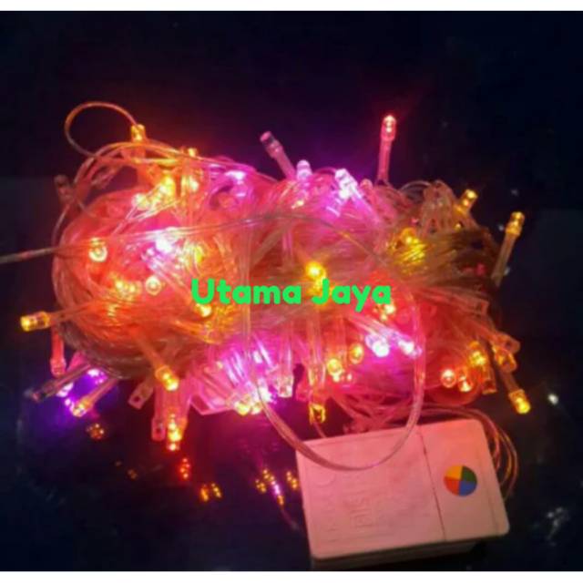 Lampu Hias Kelap Kelip Warna Warni 10 M Meter Natal 100 LED Warna Chakasu