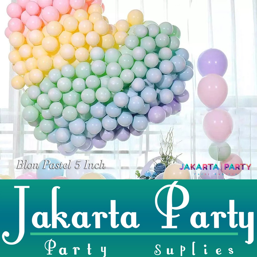 Balon Latex Pastel 5inch 1 Pack Isi 100 Pcs / Balon Macaron Per Pack