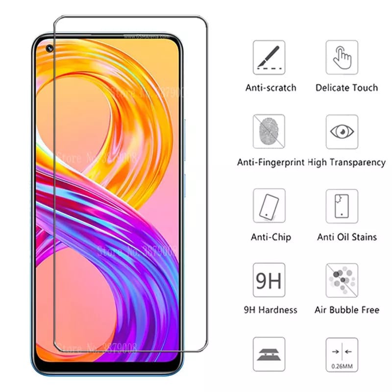 PROMO 2 in 1 Tempered Glass REALME 8 Pro + TG CAMERA Anti Gores Kaca Full Layar FULL COVER BENING