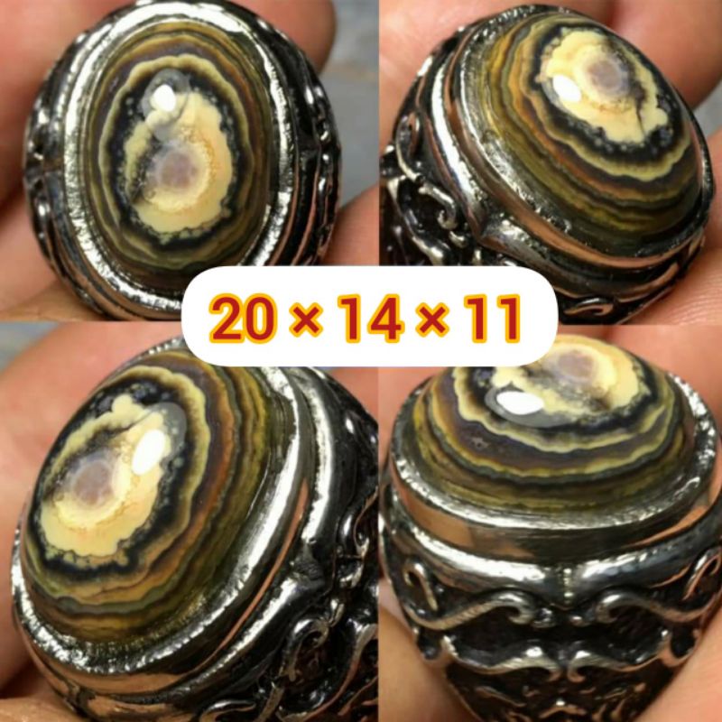 EST. RING SIZE 8 - 9 NATURAL AKIK YAMAN PUSER BUMI