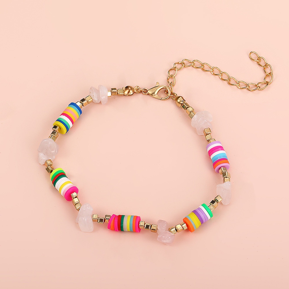 Bohemian Clay Necklaces Creative Personality Gravel Stitching Necklace Female Fashion All-match Bracelet