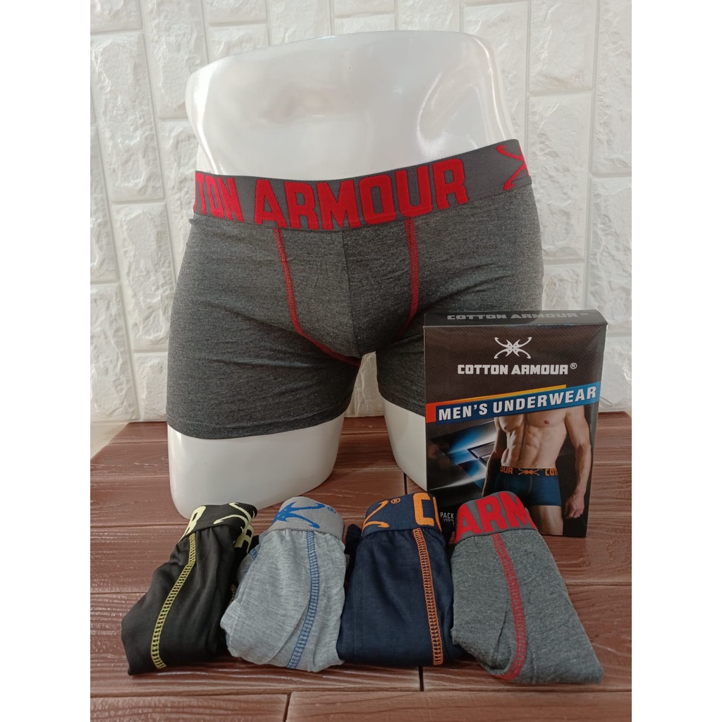 3 PCS BOXER COTTON ARMOUR - CELANA DALAM BOXER PRIA