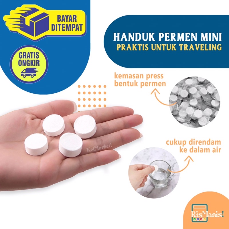 MAGIC COMPRESSED TOWEL - Handuk Travel Kompres Mini Lap Tangan Serbet Ajaib Serbaguna Efisien Mudah