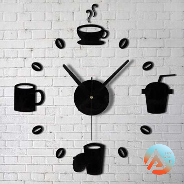 jam dinding Unik Besar Kopi Cafe Dekorasi Perlengkapan Rumah Dinding Kamar Barang Unik DIY07 E6F3 Te