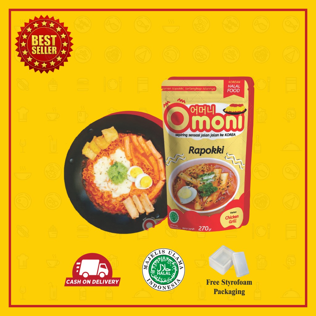 [PROMO] Omoni Rabokki Ramen Topokki Tteokbokki Halal Instan Frozen Food Makanan Korea Instan | COD