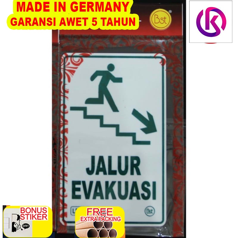 

Murah PAPAN LABEL AKRILIK TANDA JALUR EVAKUASI KANAN MEDIUM
