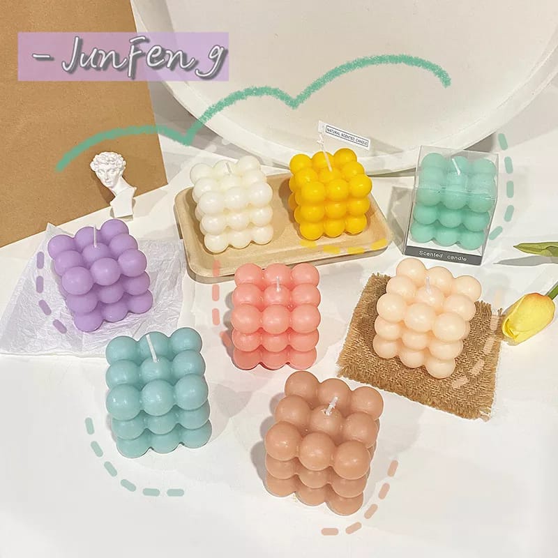 Bubble Candle- korea Aesthetic candle decor lilin korea-lilin aromaterapi - SUMI'S