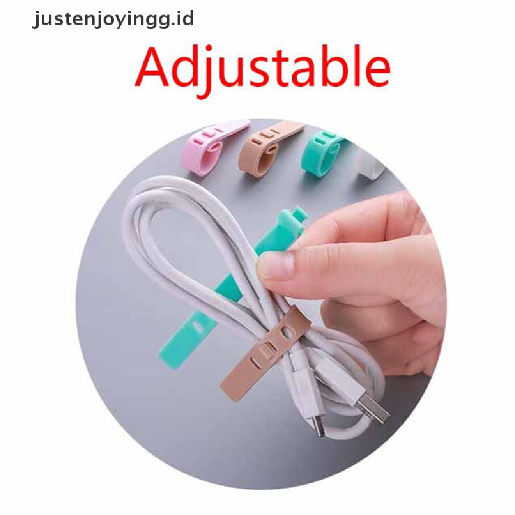 4 Pcs holder Penyimpanan Kabel Bahan Silikon