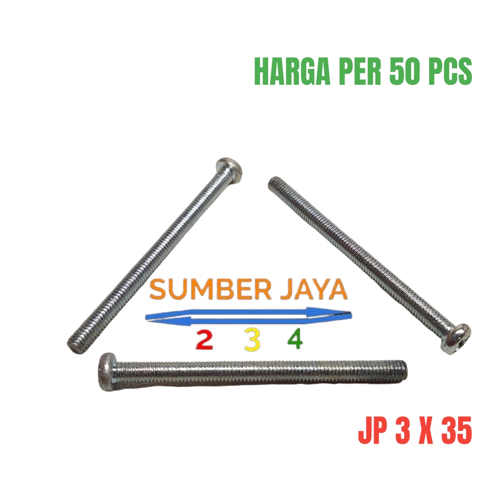 BAUT JP 3 X 35 PUTIH PER 50 PCS