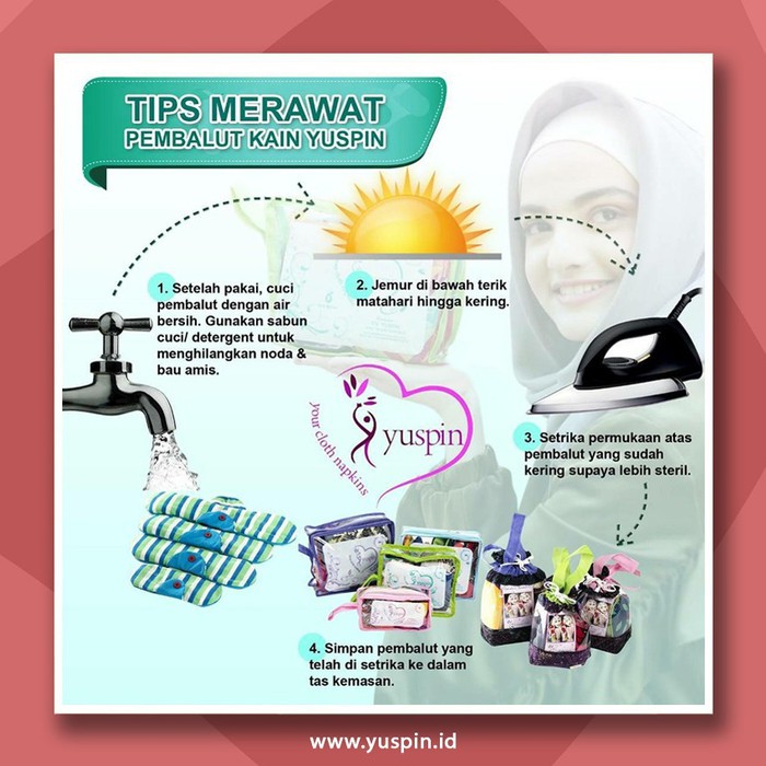 [FREE GIFT] PAKET PEMBALUT KAIN DAY USE YUSPIN LOKAL ANTI BACTERIAL