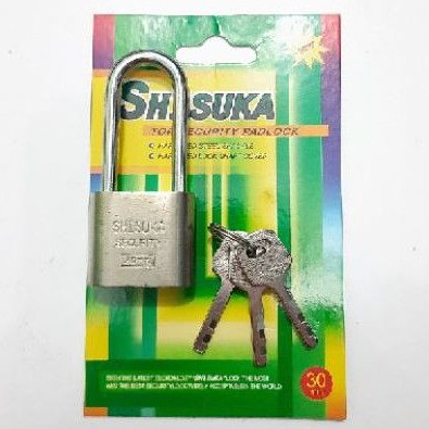 Gembok Pagar Rumah 30mm Leher Panjang SHISUKA / Gembok Putih