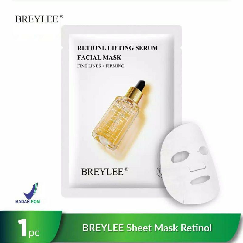 [BPOM] Breylee Facial Mask Hyaluronic Acid / Retinol Lifting/Rose Hydrating /Vitamin C /Pomegranate