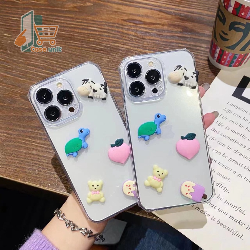 Y022 CLEAR CASE SOFTCASE CLEAR JELLY KARAKTER 3D CUTE OPPO A54 A74 A93 A8 A31 2020 A3S A1K A5S F9 A12 A11K RENO 4 4F CS3658