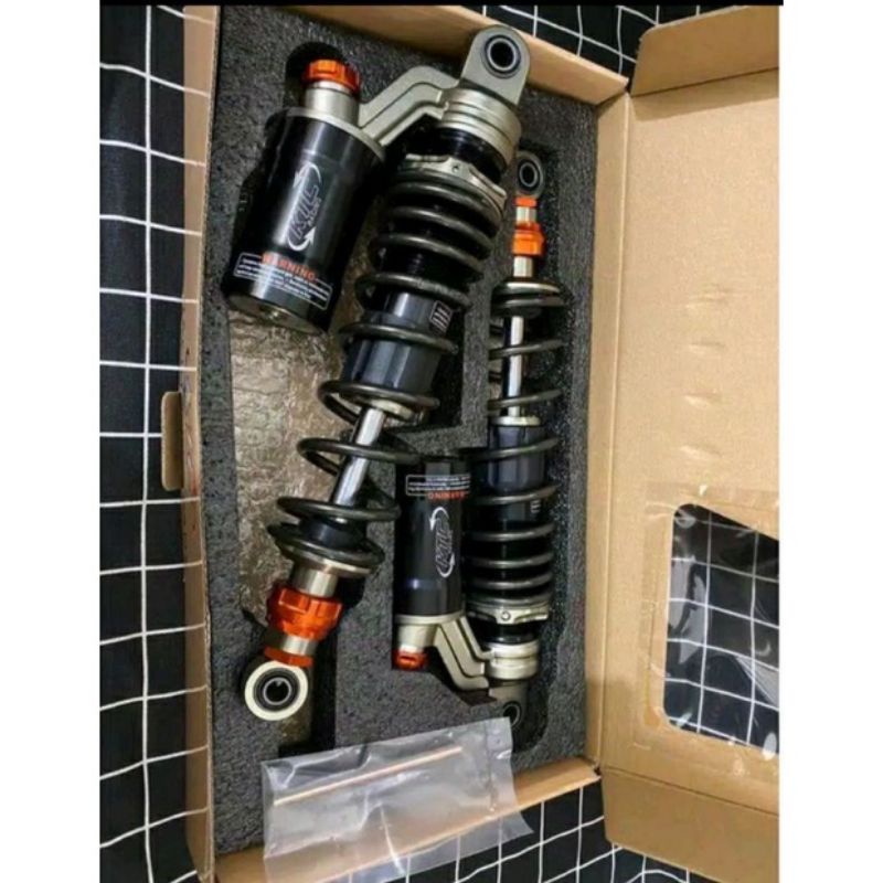 Shock KTC  Racing extreme 320 340  RX King bebek  w175 shockbreaker belakang (Hitam)