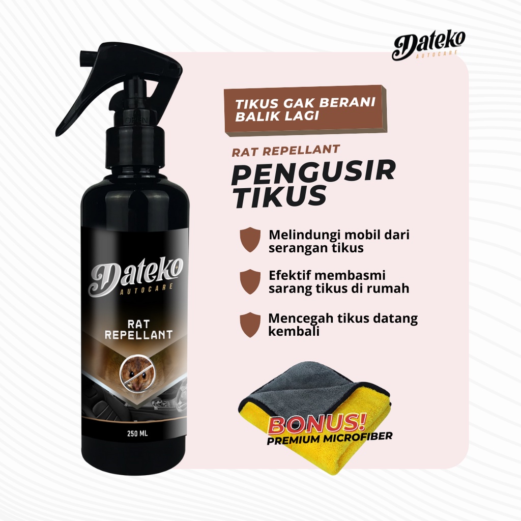 PRODUK- [DATEKO RAT REPELLENT] RACUN PENGUSIR TIKUS SEMPROT KAP MOBIL/RUMAH RACUN ANTI TIKUS SEMPROT